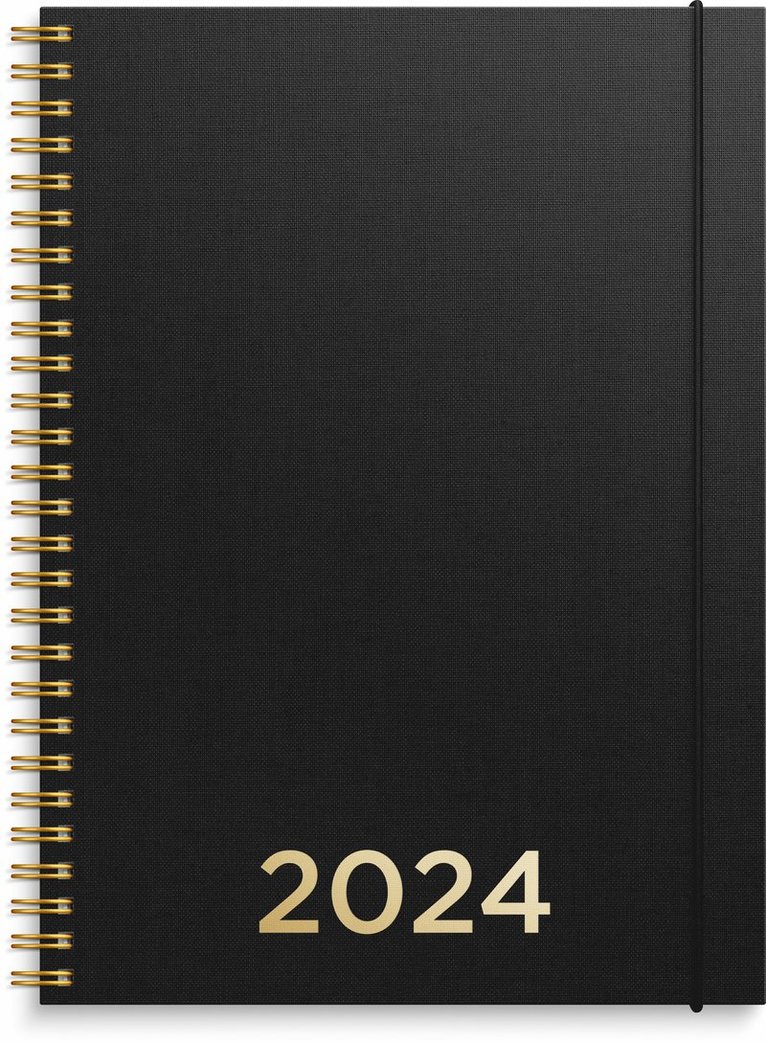 Kalender 2024 Senator A5 textil svart 1