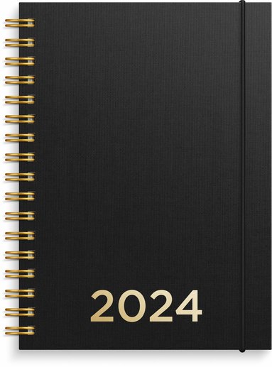 Kalender 2024 Senator A6 textil svart 1