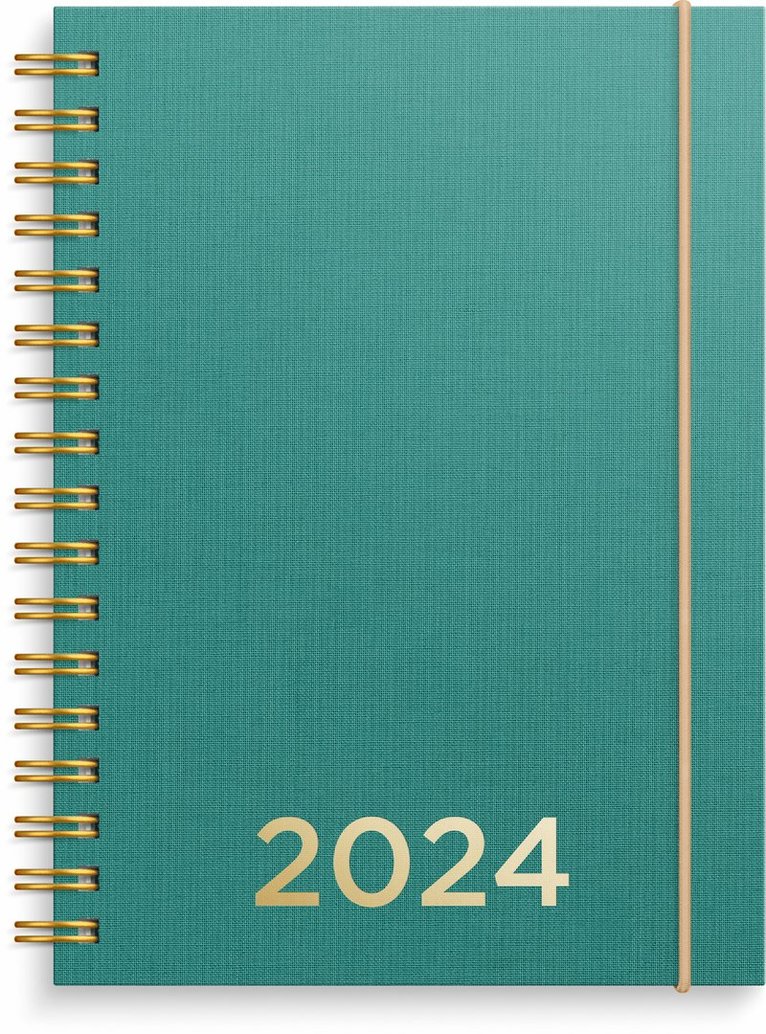 Kalender 2024 Senator A6 textil grön 1