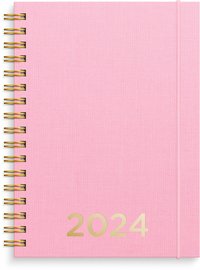 Kalender 2024 Senator A6 textil rosa