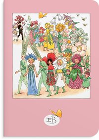 Skrivhäfte A5 Elsa Beskow Blomsterfesten rosa