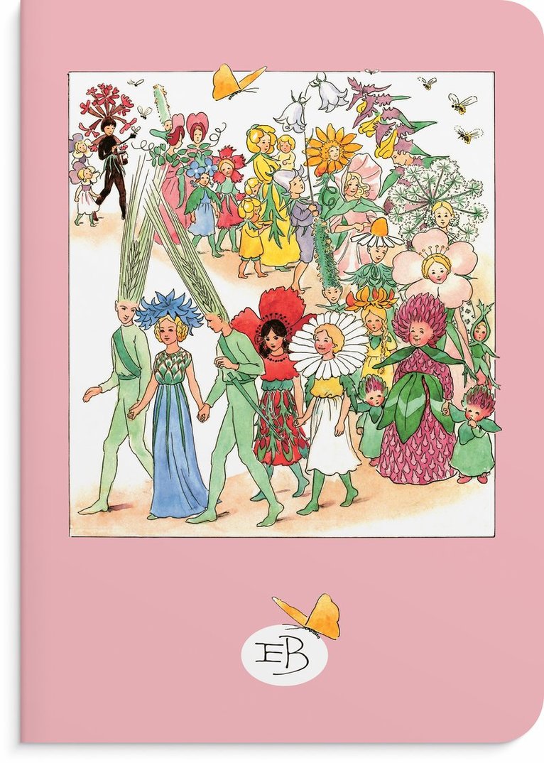 Skrivhäfte A5 Elsa Beskow Blomsterfesten rosa, Övrigt