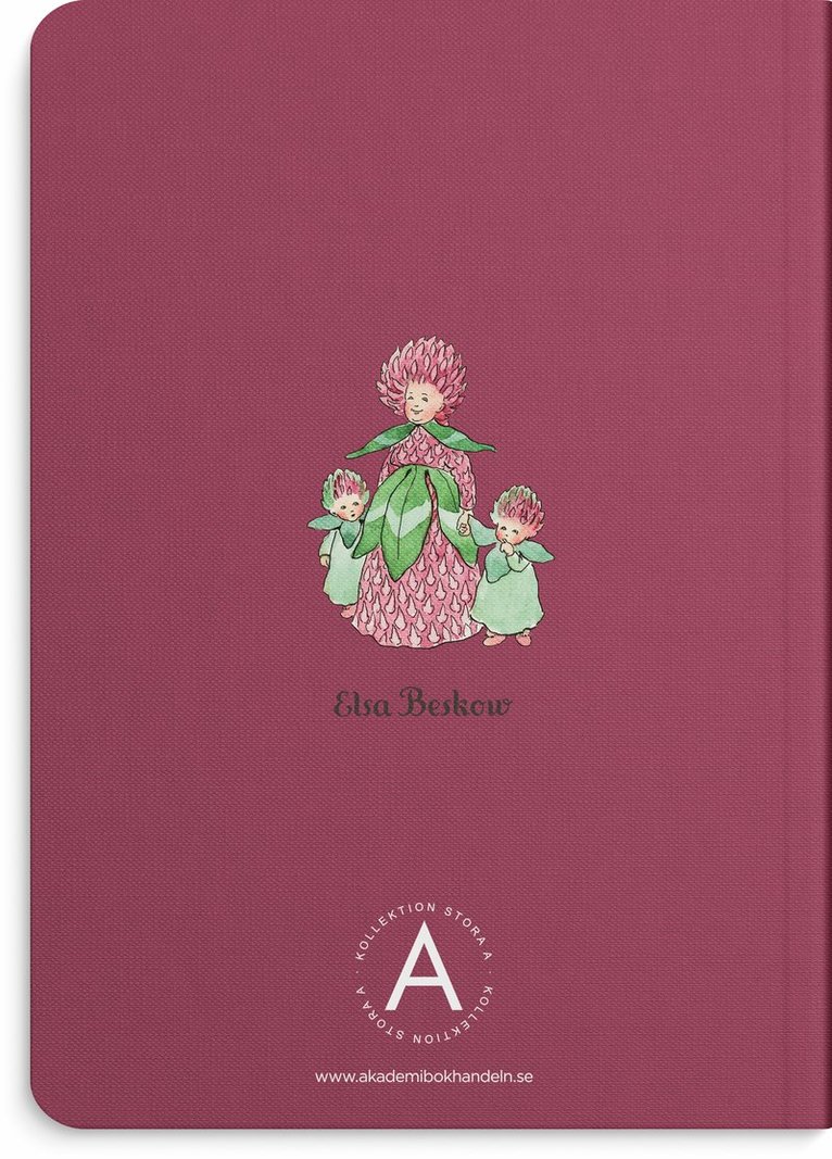 Anteckningsbok A5 Elsa Beskow Blomsterfesten vinröd, Övrigt