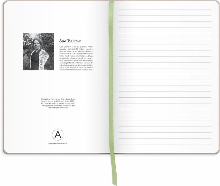 Anteckningsbok A5 Elsa Beskow Blomsterflickorna beige, Övrigt