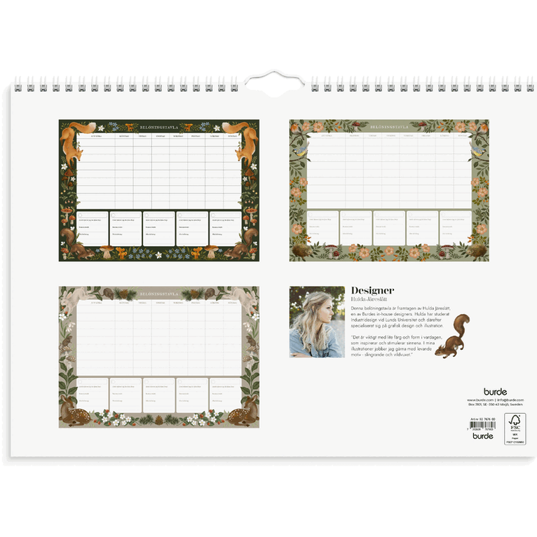 Belöningskalender Sagoskog odaterad, Övrigt