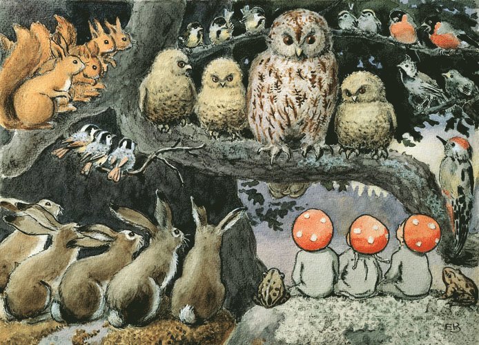 Kort Elsa Beskow - Tomtebobarnen i skogen, Övrigt