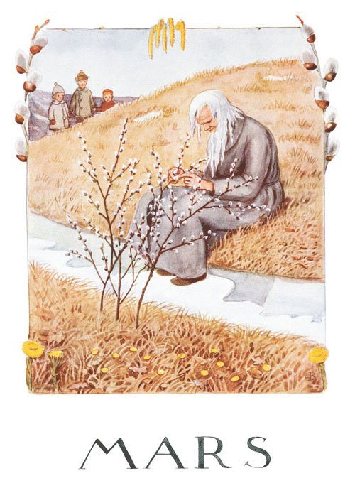 Kort Elsa Beskow : Mars