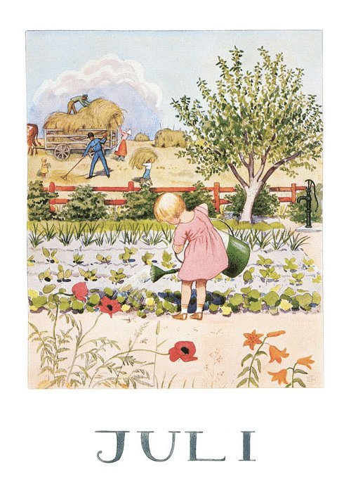 Kort Elsa Beskow : Juli, Övrigt