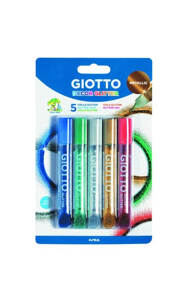 Glitterlim Giotto Decor Metallic 5 färger, Övrigt