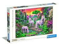 Pussel 2000 bitar Garden unicorns High Quality Collection