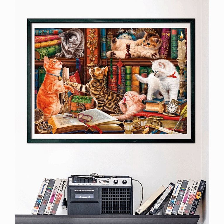 Pussel 1000 bitar Curious Whiskers - High Quality Collection, Övrigt