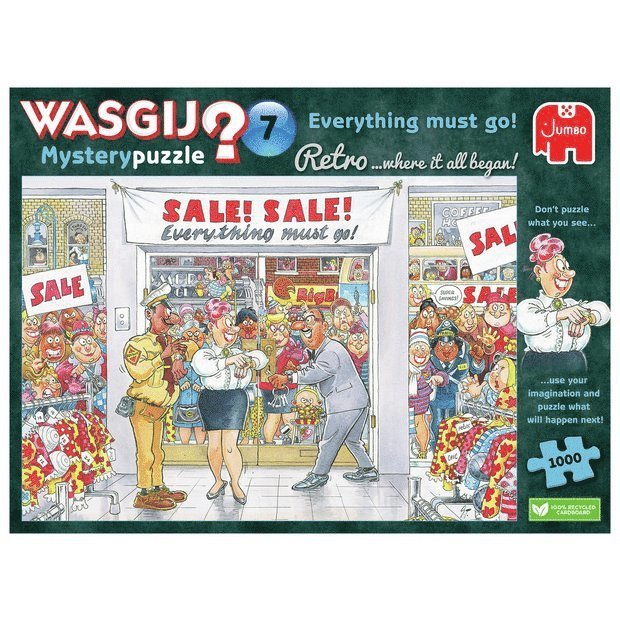 Pussel 1000 bitar Wasgij Retro Mystery 7: Everything must go, Övrigt