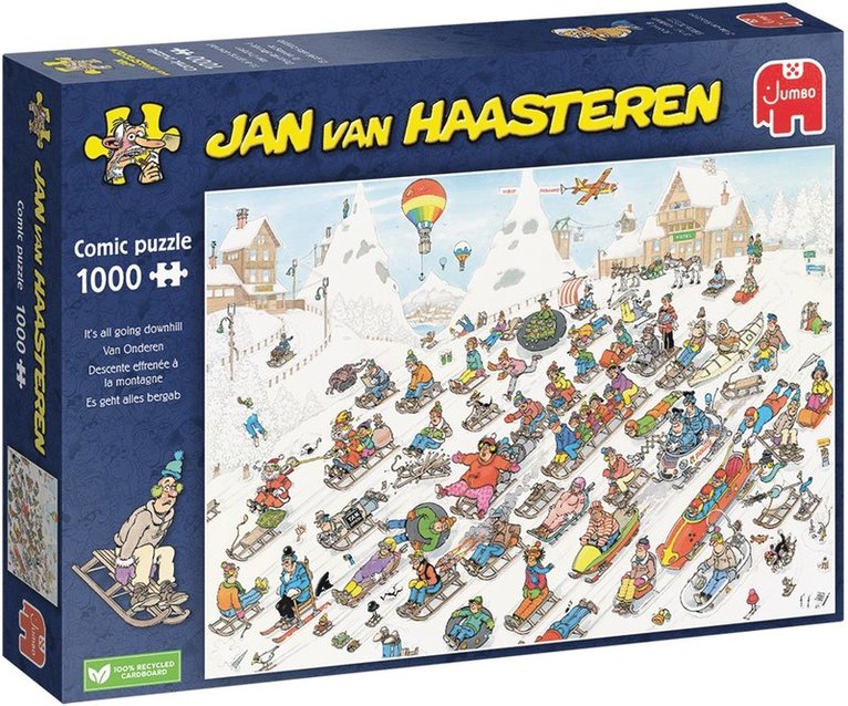 Pussel 1000 bitar Jan van Haasteren - Its All Going Downhill, Övrigt