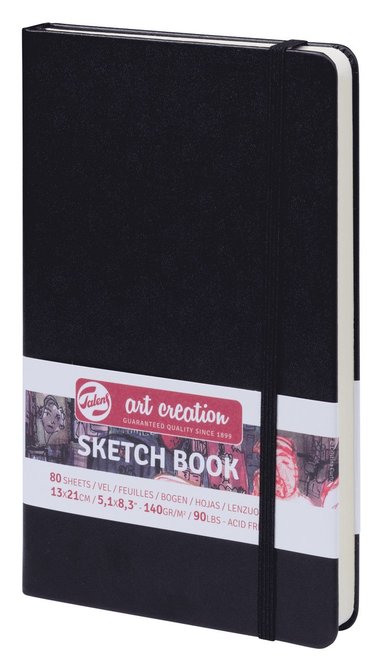 Skissbok 13x21cm Art Creation svart 1