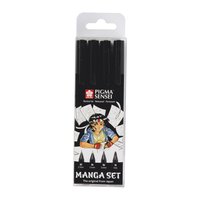 Tuschpenna Pigma Manga Sensei 4-pack svart