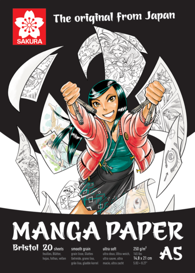 Teckningsblock A5 Sakura Manga Paper - Bristol
