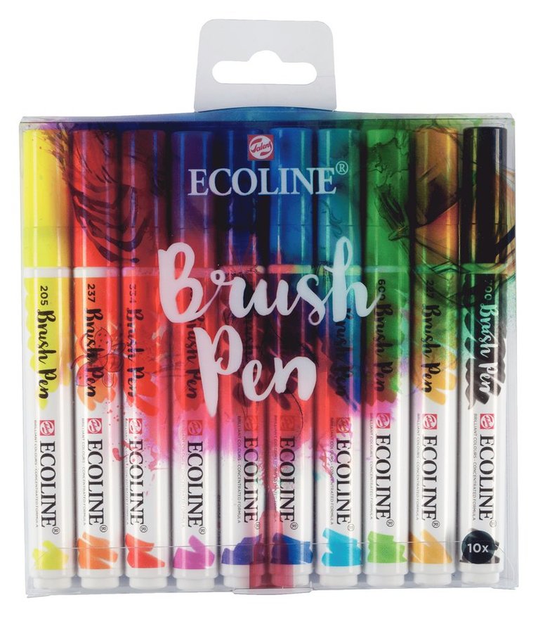 Fiberspetspenna Ecoline Brush Pen 10-pack 1