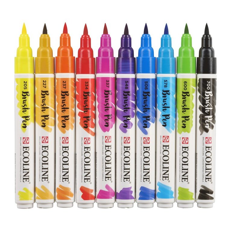 Fiberspetspenna Ecoline Brush Pen 10-pack, Övrigt