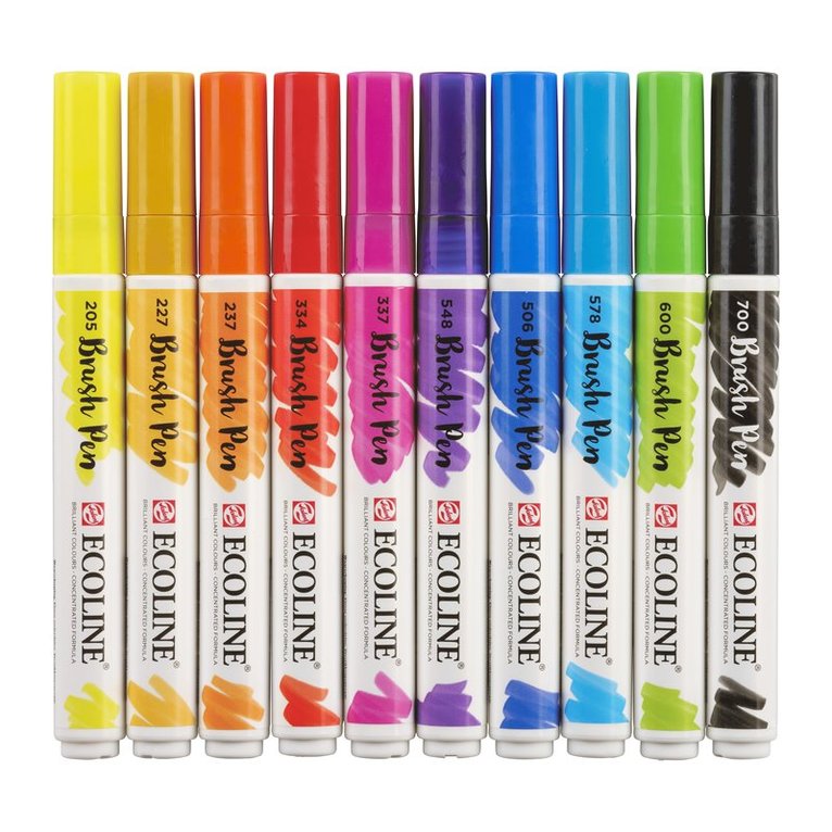 Fiberspetspenna Ecoline Brush Pen 10-pack, Övrigt