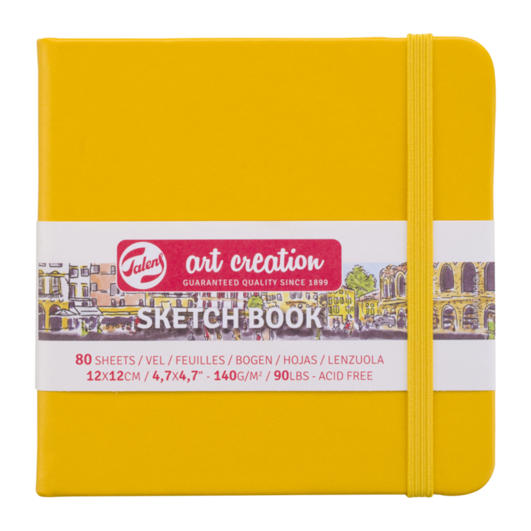 Skissbok 12x12cm Art Creation gul