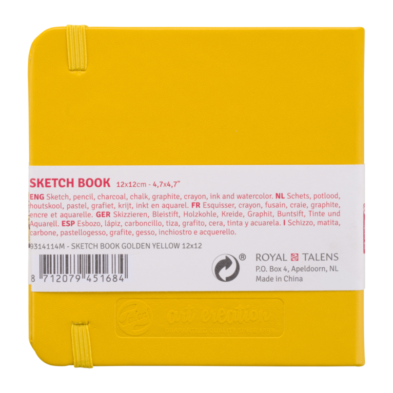 Skissbok 12x12cm Art Creation gul, Övrigt