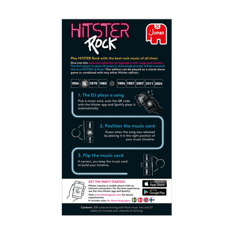 Hitster Rock (ny förp), Övrigt
