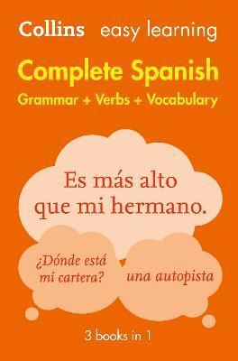 bokomslag Easy Learning Spanish Complete Grammar, Verbs and Vocabulary (3 books in 1)