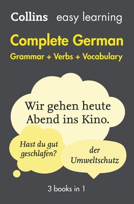 Easy Learning German Complete Grammar, Verbs and Vocabulary (3 books in 1) 1
