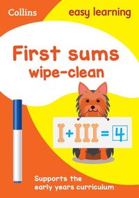 bokomslag First Sums Age 3-5 Wipe Clean Activity Book