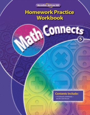 N/A McGraw Hill - Math Connects, Grade 5, Homework Practice Workbook, Häftad