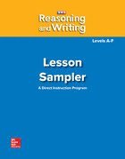 Reasoning and Writing Levels A-F, Lesson Sampler