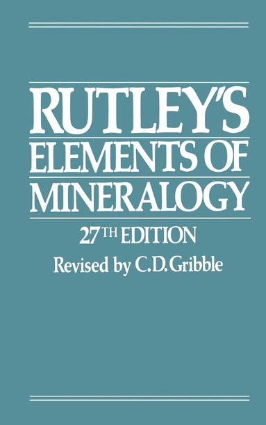 bokomslag Rutley's Elements of Mineralogy