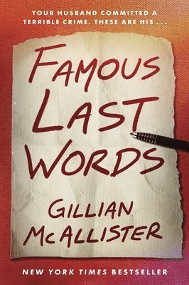 Gillian McAllister - Famous Last Words, Häftad
