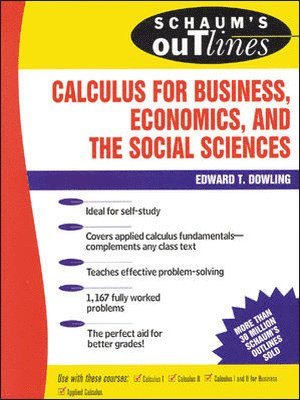 bokomslag Schaum's Outline of Calculus for Business, Economics, and The Social Sciences