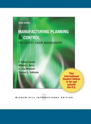 Manufacturing Planning and Control for Supply Chain Management 1