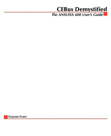 bokomslag Cebus Demystified: The Ansi/Eia 600 User's Guide