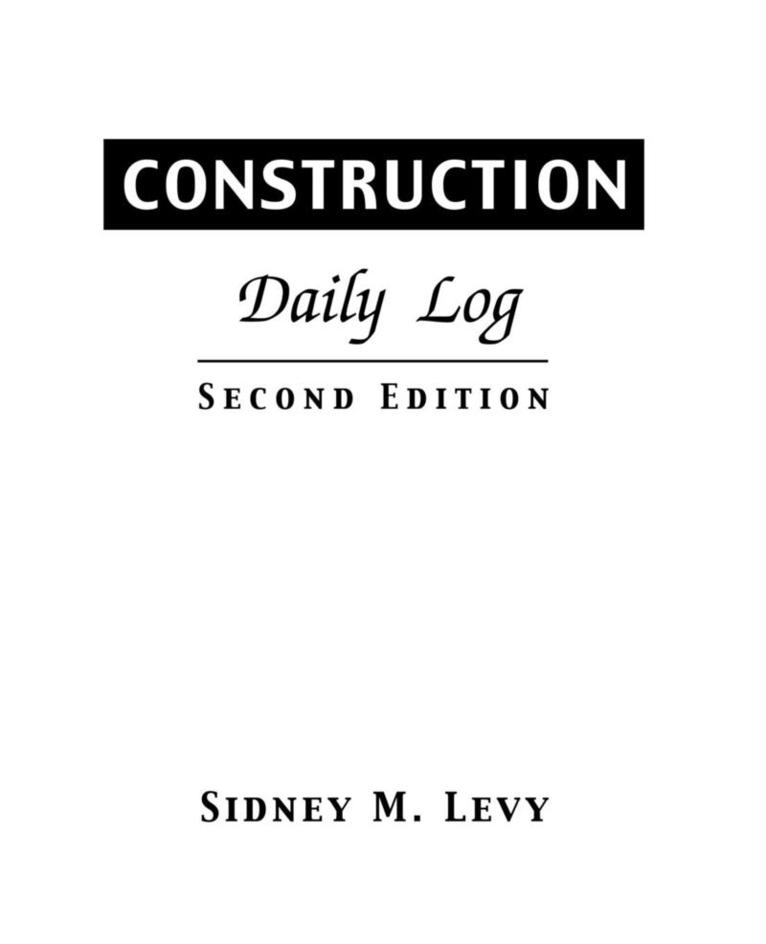 Construction Daily Log 1