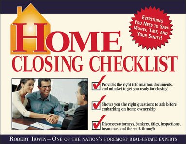 Robert Irwin - Home Closing Checklist, Häftad