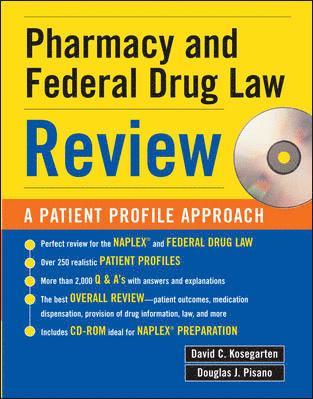 David Kosegarten, Douglas Pisano - Pharmacy & Federal Drug Law Review: A Patient Profile Approach, Häftad