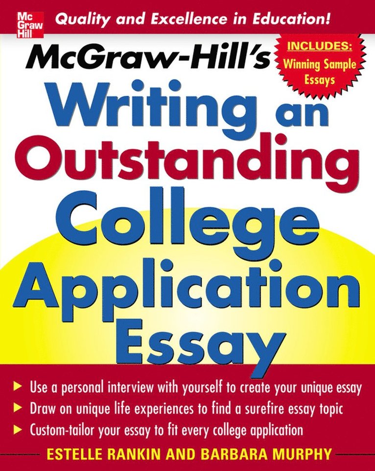 Estelle Rankin, Barbara Murphy - McGraw-Hill's Writing an Outstanding College Application Essay, Häftad