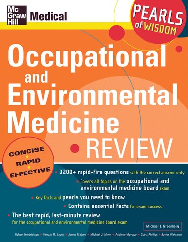 Michael Greenberg - Occupational and Environmental Medicine Review: Pearls of Wisdom, Häftad