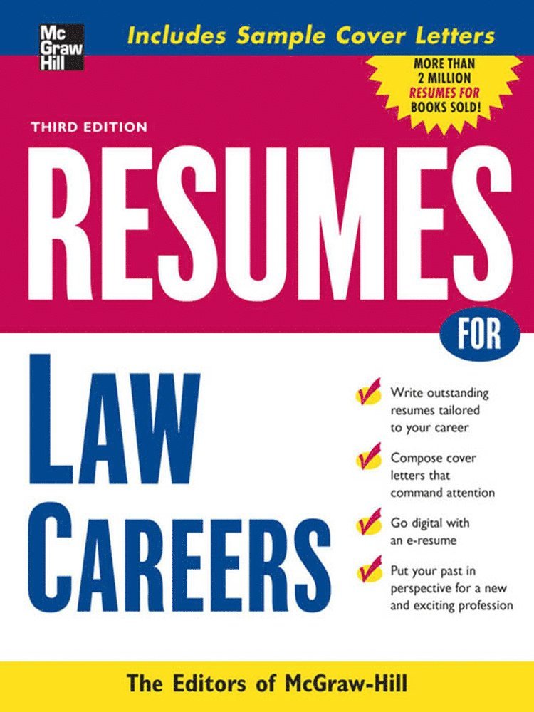 N/A McGraw Hill, McGraw Hill - Resumes for Law Careers, Häftad