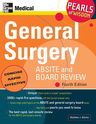 bokomslag General Surgery ABSITE and Board Review: Pearls of Wisdom, Fourth Edition