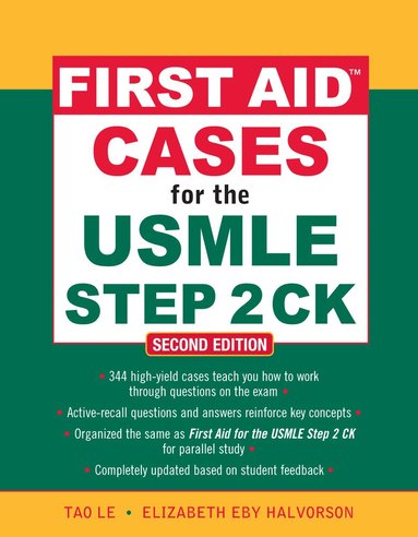Tao Le, Elizabeth Halvorson - First Aid Cases for the USMLE Step 2 CK, Second Edition, Häftad