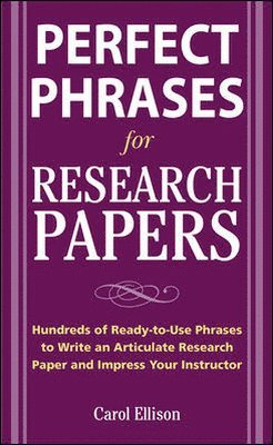 Carol Ellison - McGraw-Hill's Concise Guide to Writing Research Papers, Häftad