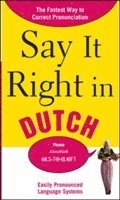 bokomslag Say It Right in Dutch
