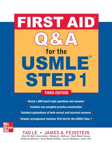 Tao Le, James Feinstein - First Aid Q&A for the USMLE Step 1, Third Edition, Häftad