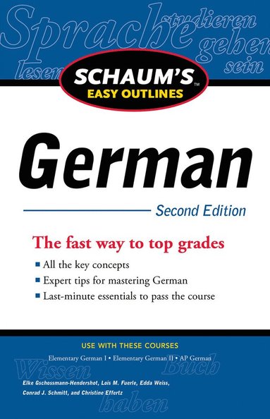 bokomslag Schaum's Easy Outline of German, Second Edition