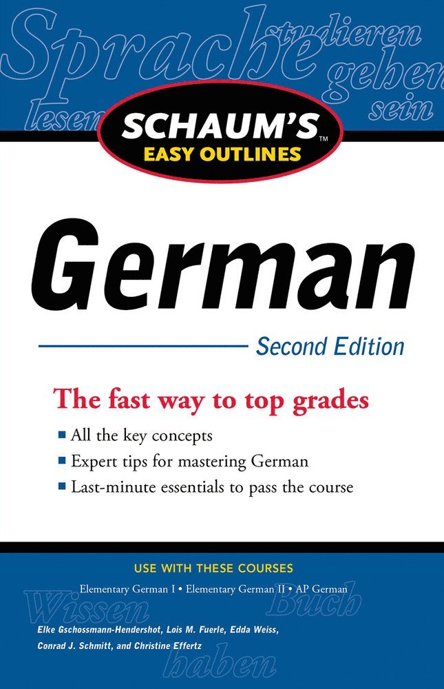 Schaum's Easy Outline of German, Second Edition 1