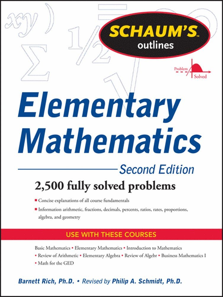 Philip Schmidt, Barnett Rich, Rich - Schaum's Outline of Review of Elementary Mathematics, Häftad